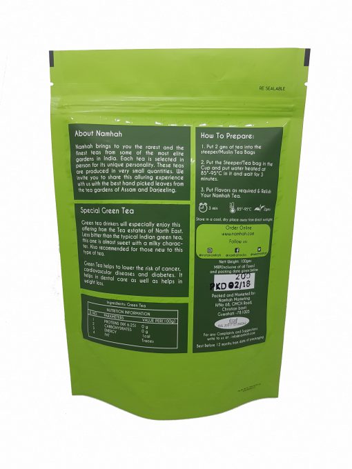 Namhah Organic Green Tea (100gms) - Image 2