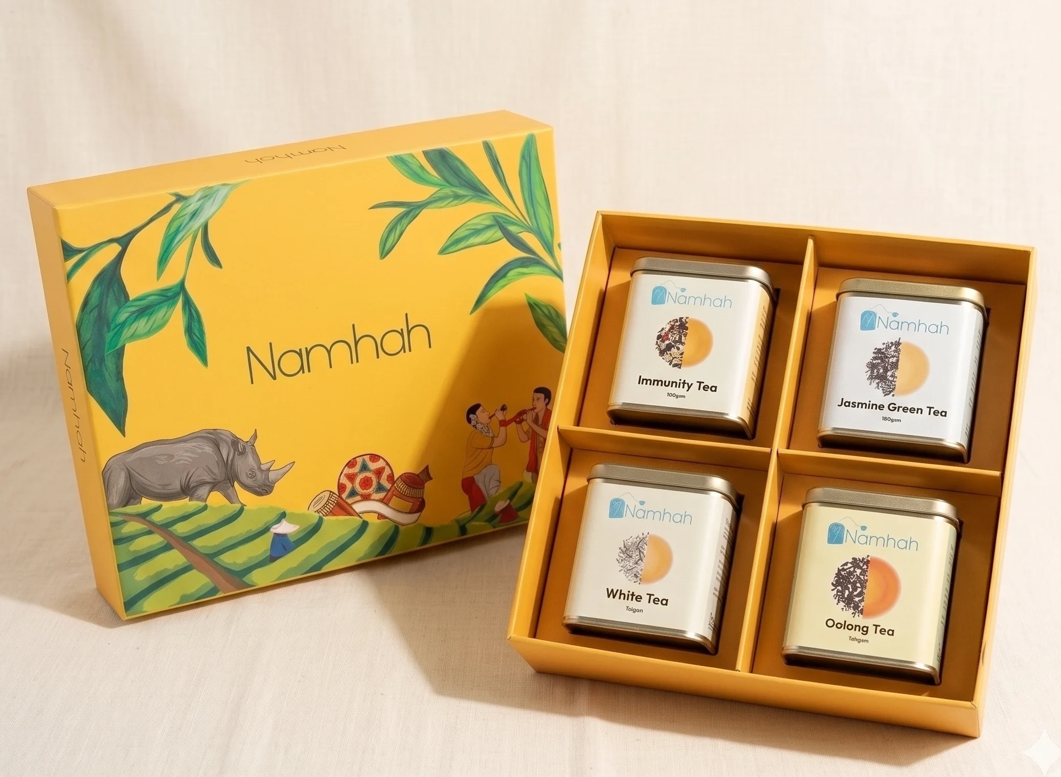 Gift Box Pack of 4 Tin Boxes - Image 3