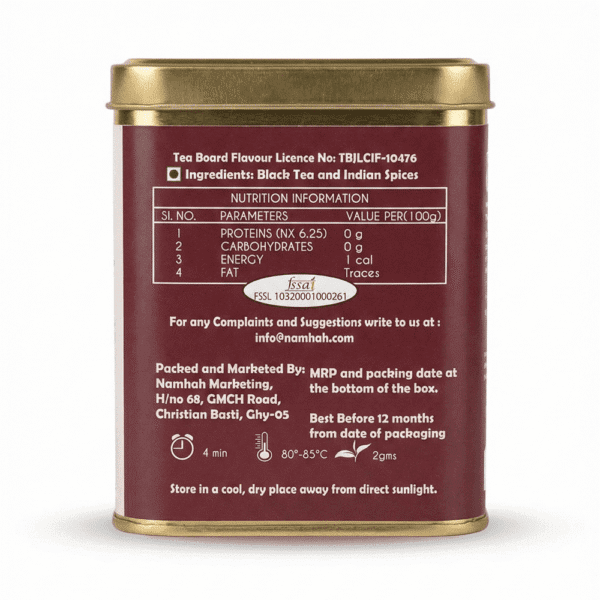 Alternative view of Masala Chai 200gms Tin Box