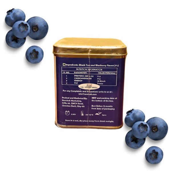 Alternative view of Namhah Blueberry Tea 100gms Tin Box