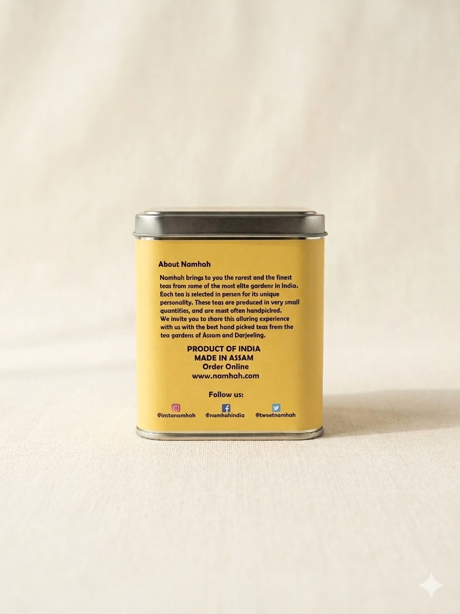 Detox Tea 100gm Tin Box With Side view of tin box