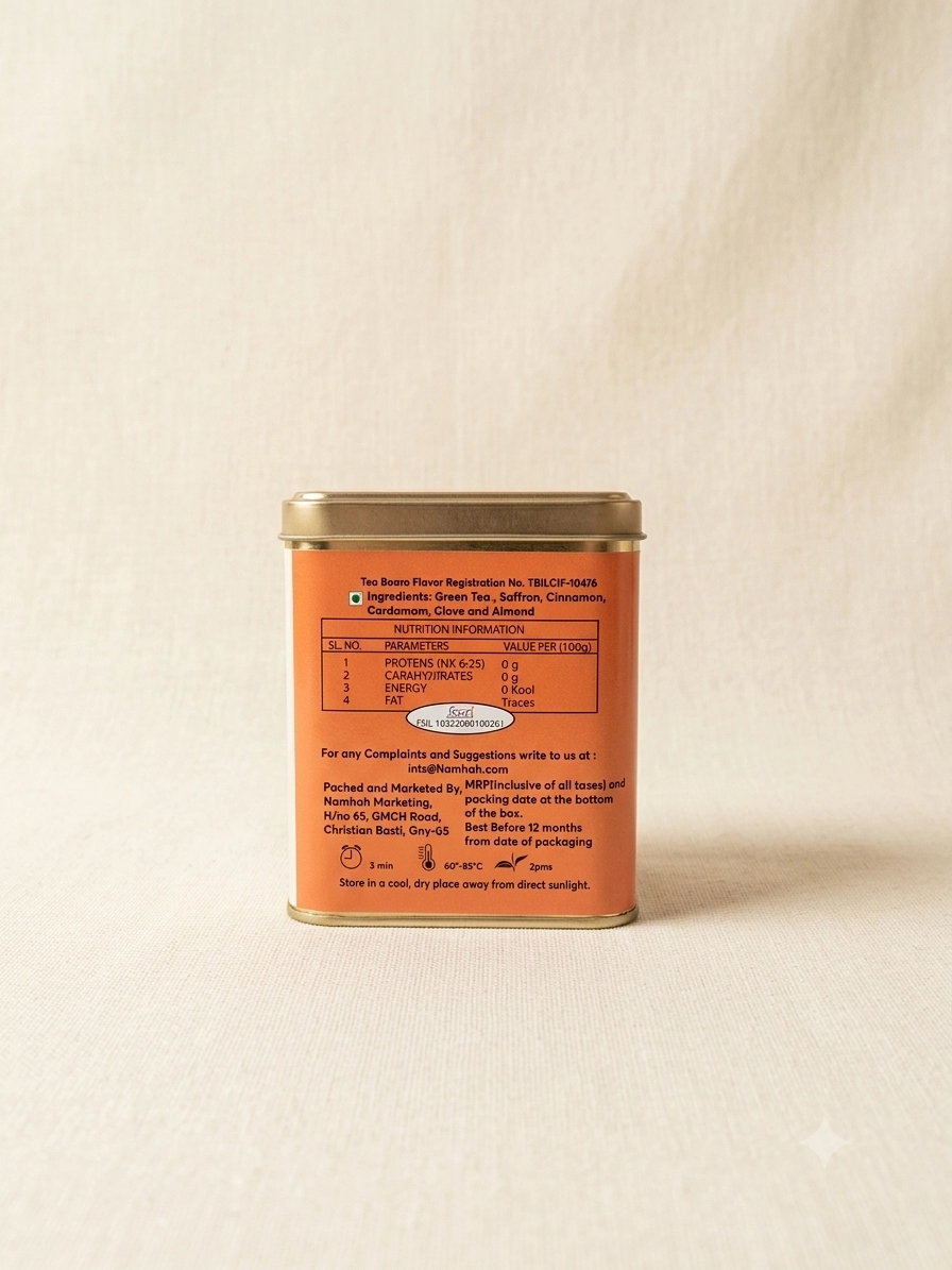 Namhah Kashmiri Kahwa Tin Boxes (100gms) - Image 2