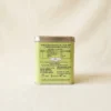 Lemon Green Tea 100gm Tin Box With Side view of tin box with Ingredients and Nutritional Table