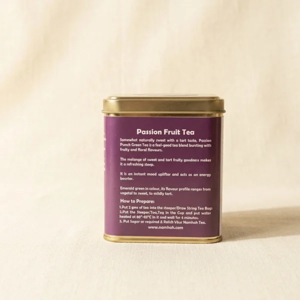 Alternative view of Namhah Passion Fruit Tea 100gms Tin Box