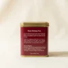 Rose Oolong Tea 100gm Tin Box With Side view of tin box with Description