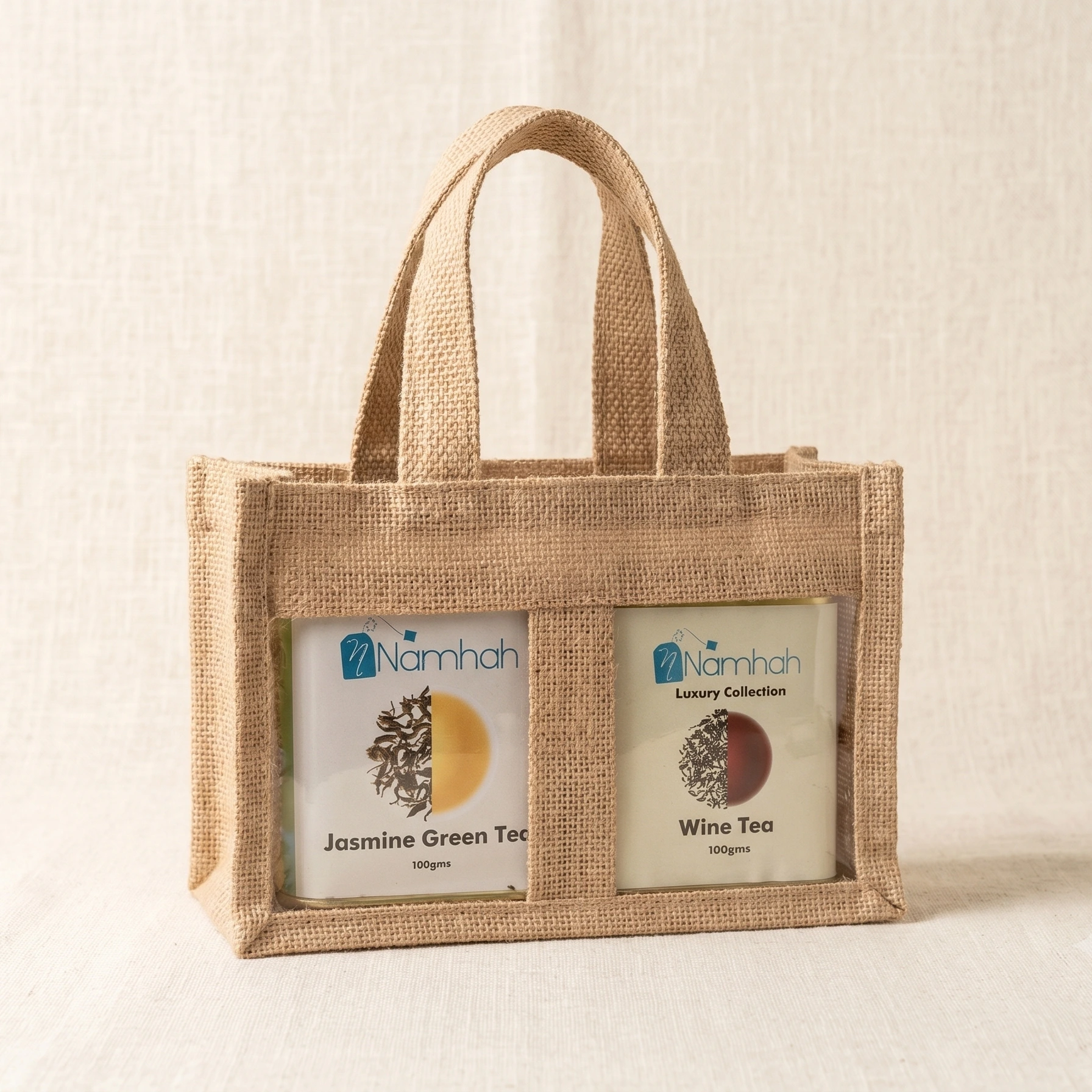 Tea Gift Hamper – Jute Bag with 2 Boxes