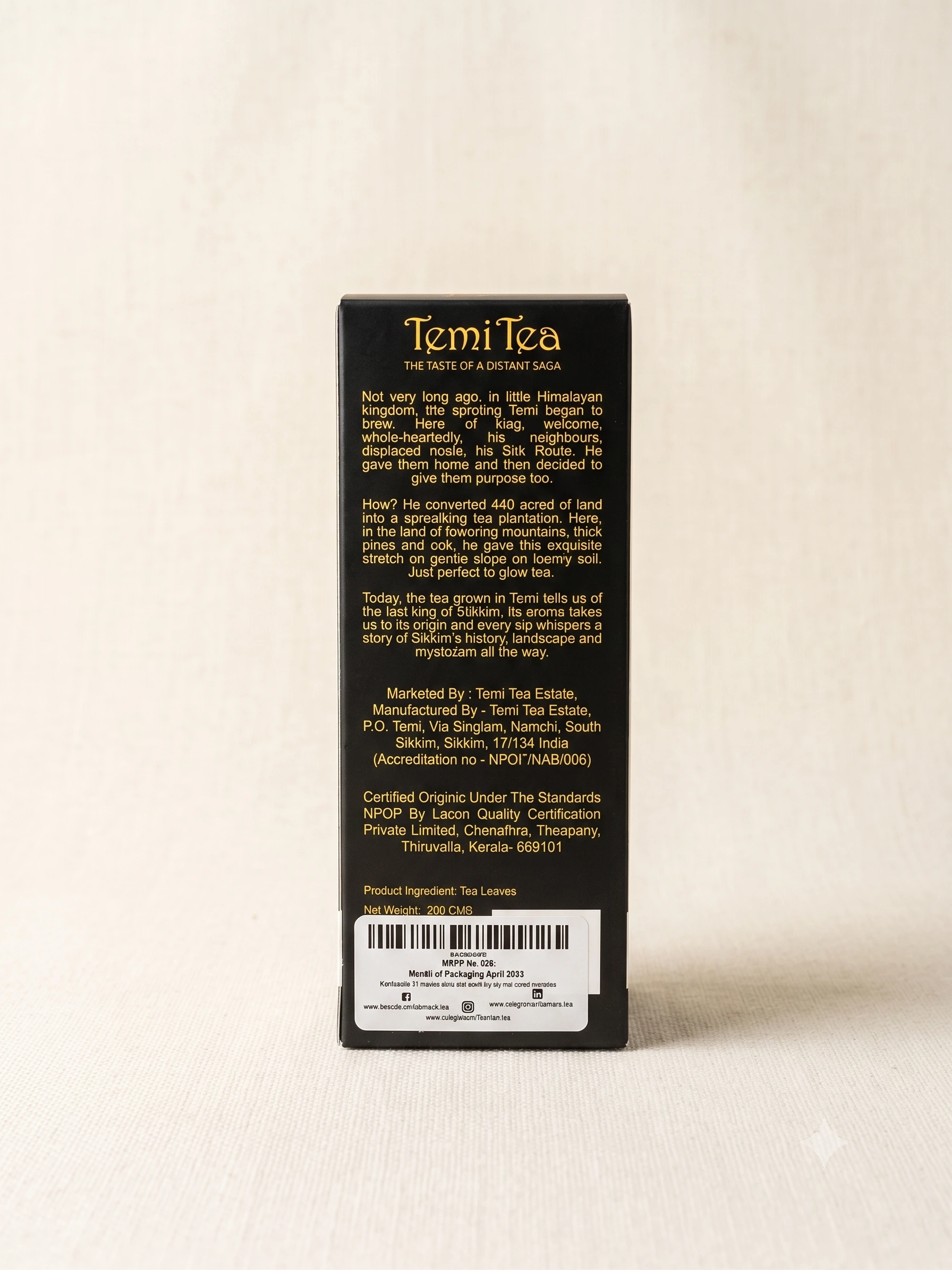 Temi Estate — Green Tea 200gms(Sikkim) - Image 2